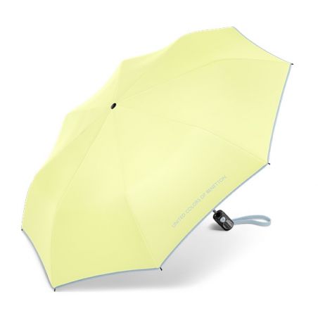 Parapluie automatique pliant jaune Benetton