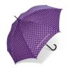 Parapluie long violet Benetton a pois gris