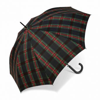 Parapluie femme écossais rouge et vert