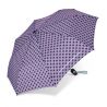 Parapluie pliant gris Benetton a pois violet
