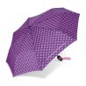 Parapluie pliant violet Benetton a pois gris