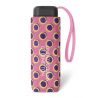 Mini parapluie Benetton rose à pois ultra plat