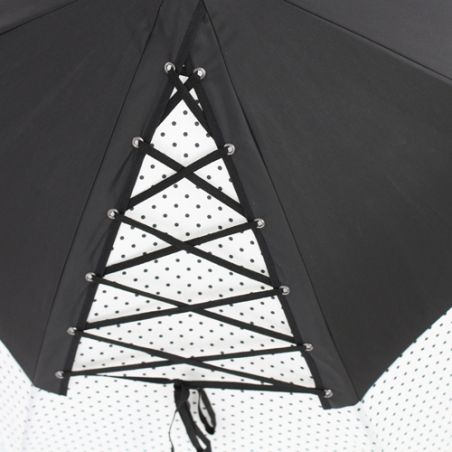 Parapluie corset et pois noirs Guy de Jean