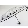 Petit parapluie pliant transparent automatique chat