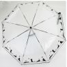 Petit parapluie pliant transparent automatique chat