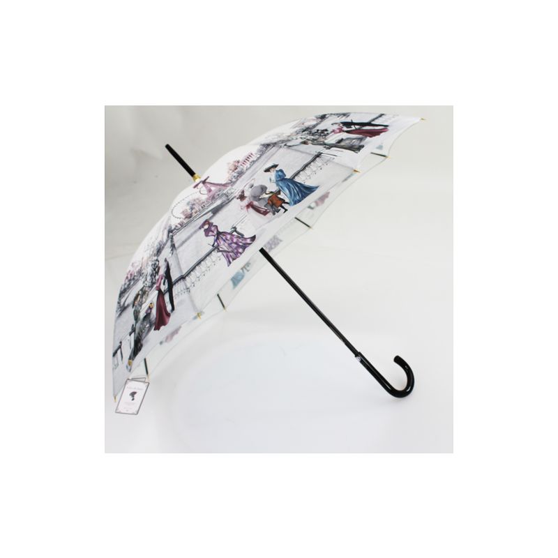 Parapluie canne Paris 1900 poignée noire