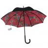Parapluie luxe toile doublée intérieur imprimé fleuri