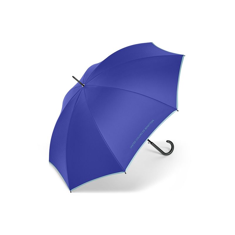 Parapluie droit bleu vif Benetton