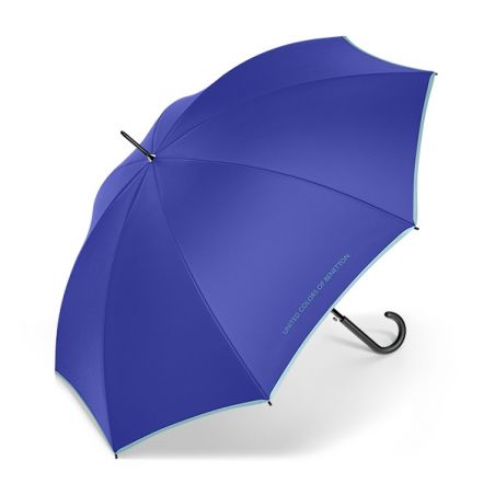 Parapluie droit bleu vif Benetton
