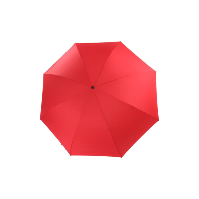 Parapluie inversé rouge rayé marine