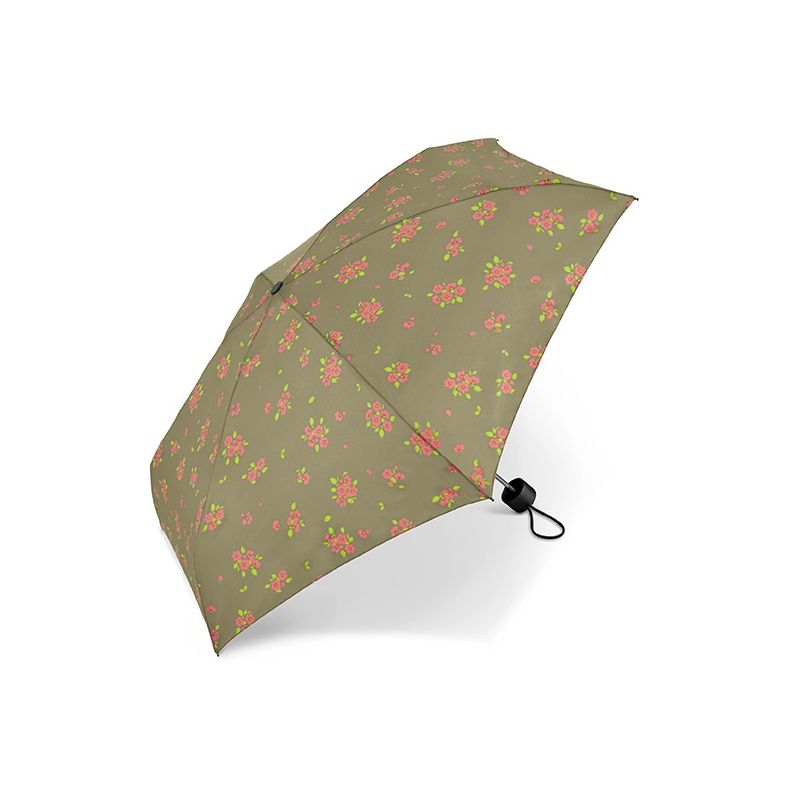Miniparapluie pliant vert sauge Pierre Cardin fleurs printanières