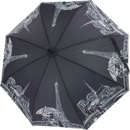 Parapluie noir long La Parisienne