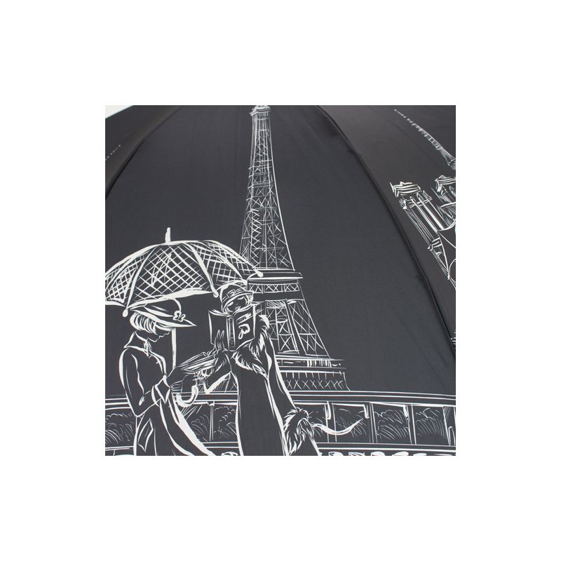 Parapluie noir long La Parisienne