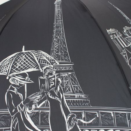 Parapluie noir long La Parisienne