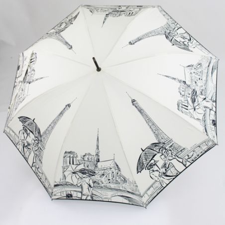 Parapluie long ivoire La Parisienne