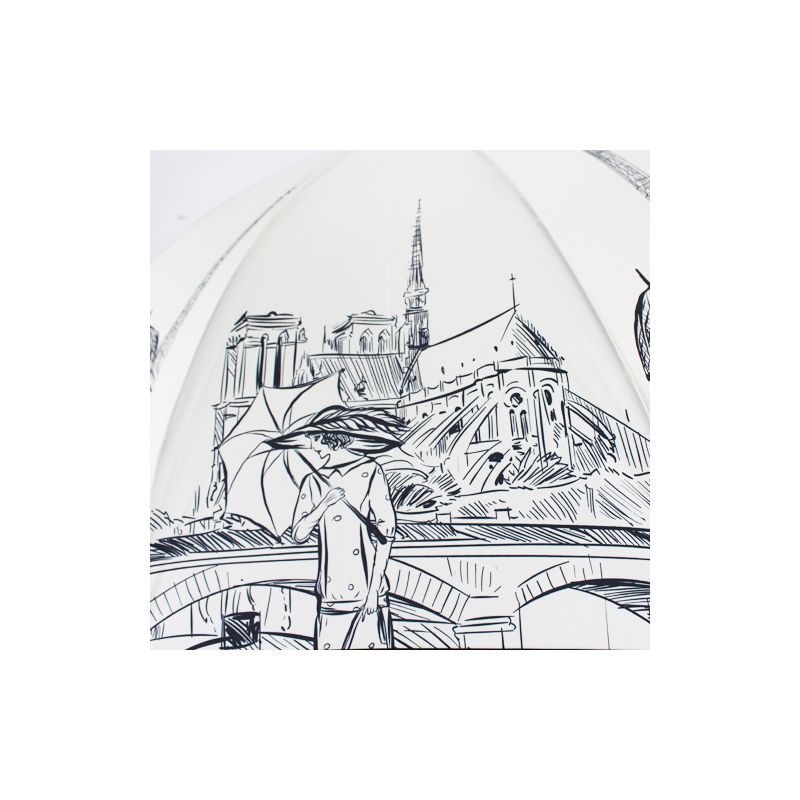 Parapluie long ivoire La Parisienne