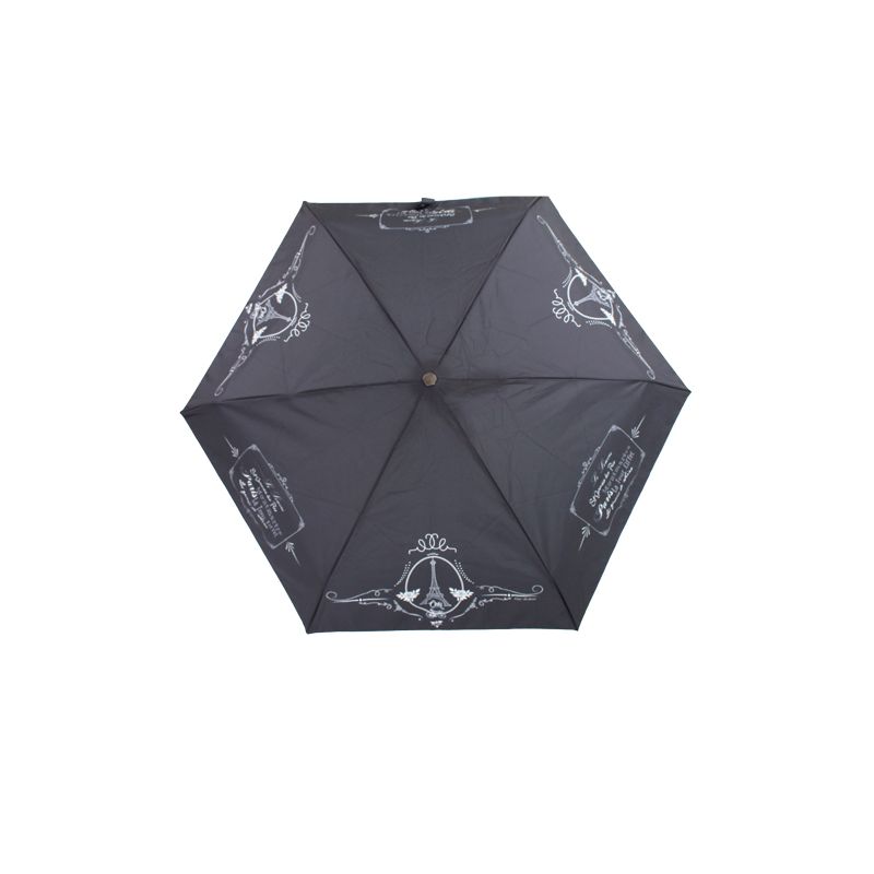 Mini parapluie noir pliant Tour Eiffel