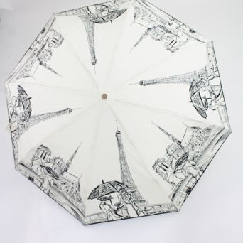 Parapluie pliant ivoire La parisienne