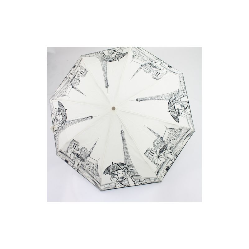 Parapluie pliant ivoire La parisienne