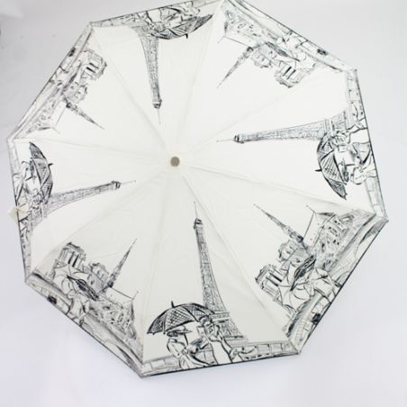 Parapluie pliant ivoire La parisienne
