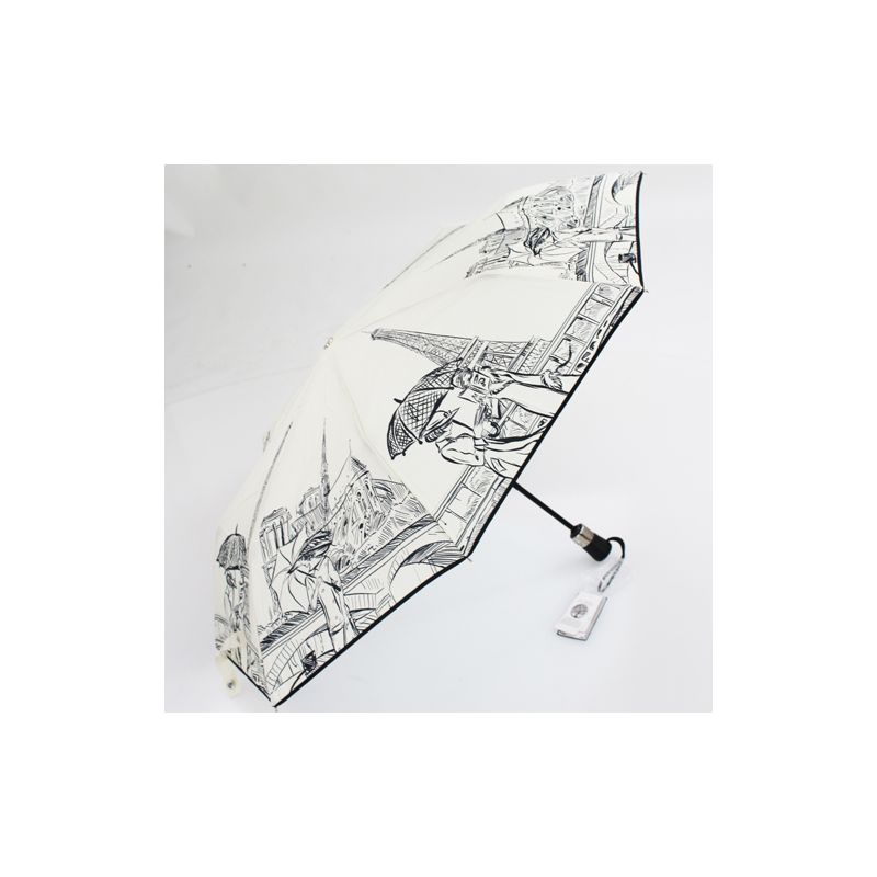 Parapluie pliant ivoire La parisienne