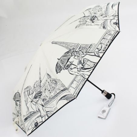 Parapluie pliant ivoire La parisienne