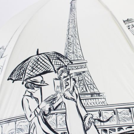Parapluie pliant ivoire La parisienne