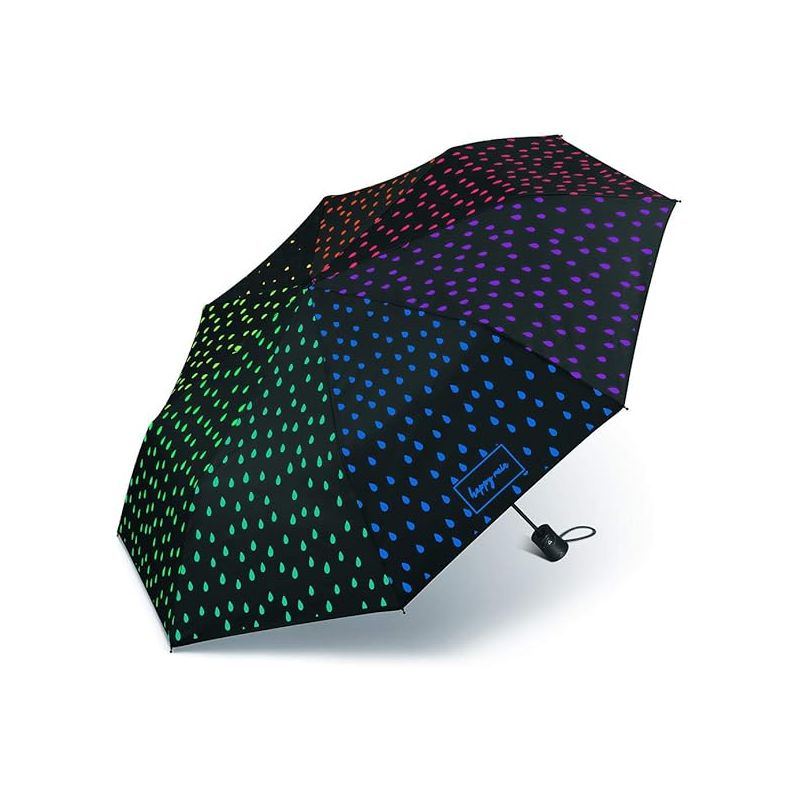 Parapluie pliant noir réactif à l'eau