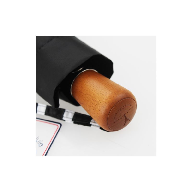 Parapluie pliant marinière noir fabrication française