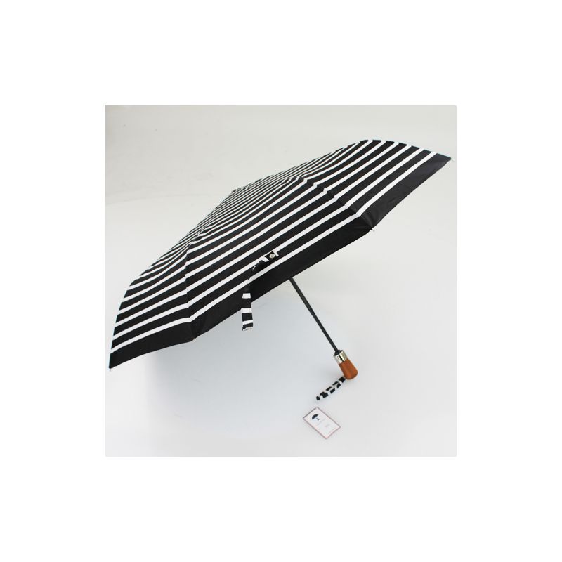 Parapluie pliant marinière noir fabrication française