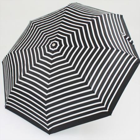 Parapluie pliant marinière noir fabrication française