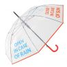 Parapluie transparent open in case of rain