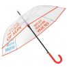 Parapluie transparent open in case of rain