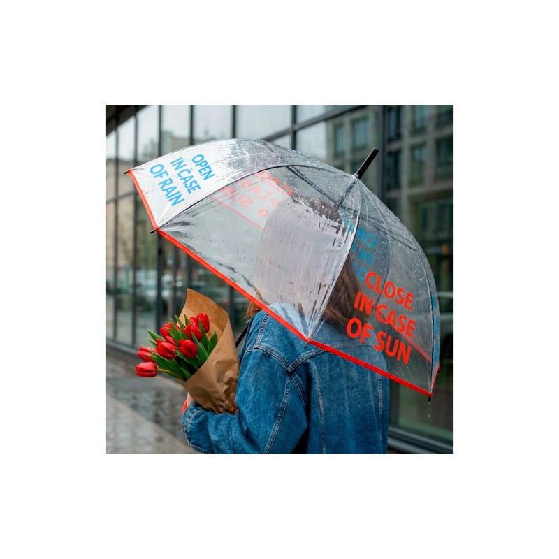 Parapluie transparent open in case of rain