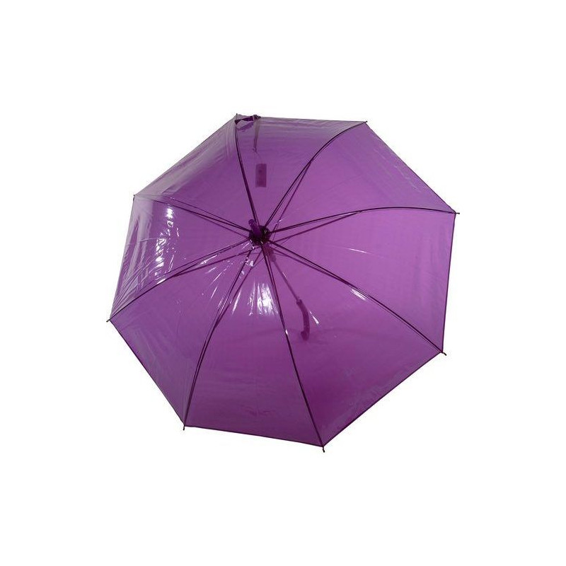 Parapluie transparent violet automatique