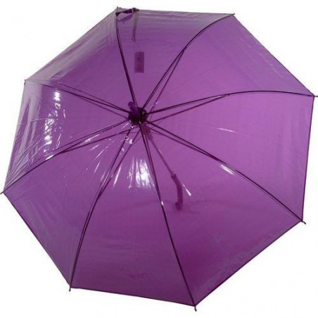 Parapluie transparent violet automatique