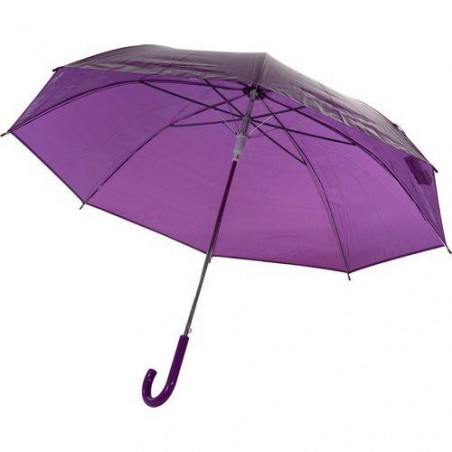 Parapluie transparent violet automatique