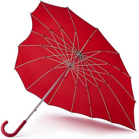 Parapluie femme en forme de cœur rouge