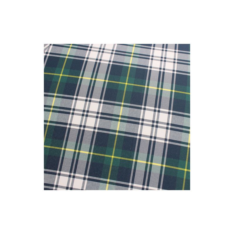 Parapluie canne écossais vert et bleu fabrication française