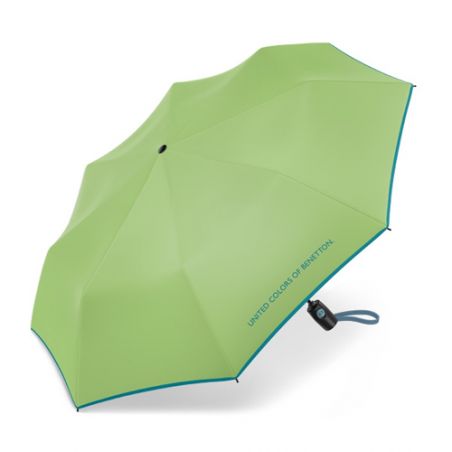 Parapluie pliant automatique vert clair Benetton