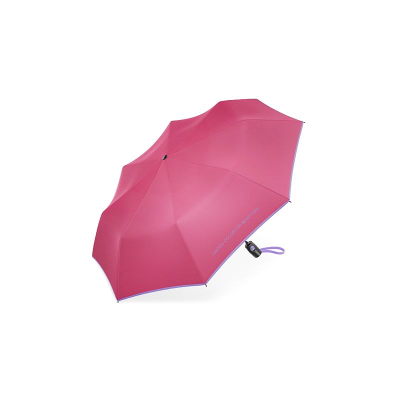 Parapluie automatique pliant rose vif Benetton