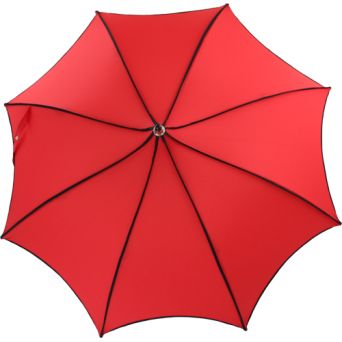 Parapluie rouge à ganse noireforme pagode