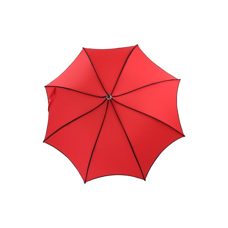 Parapluie rouge à ganse noireforme pagode