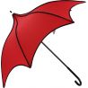 Parapluie rouge à ganse noireforme pagode