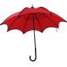 Parapluie rouge à ganse noireforme pagode