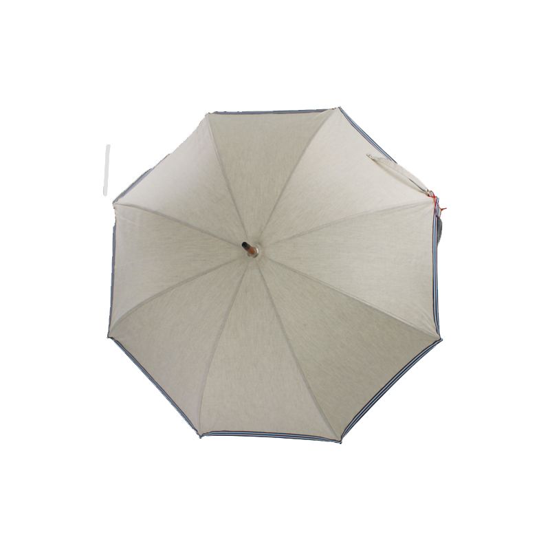 Parapluie ombrelle tissu coton lin galon bleu