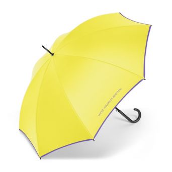 Parapluie long jaune soleil Benetton