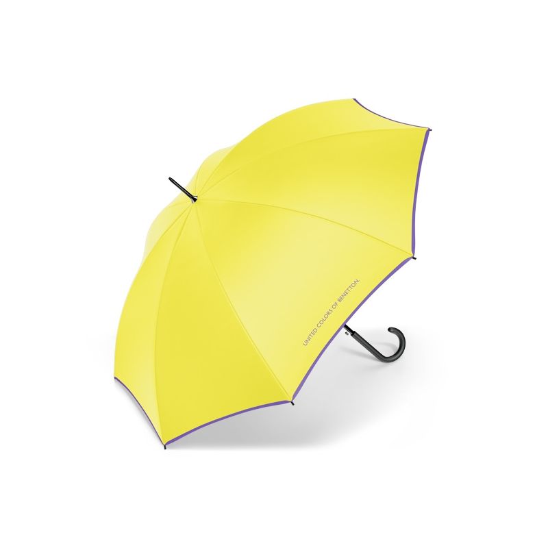 Parapluie long jaune soleil Benetton