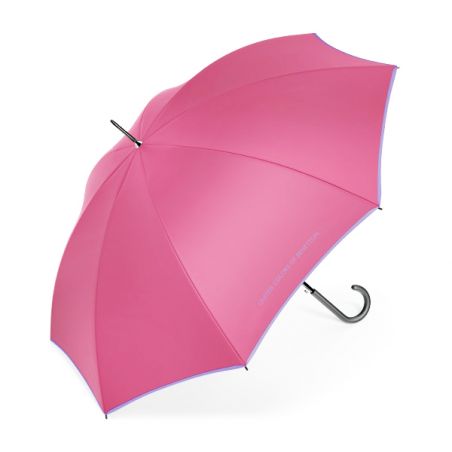 Parapluie droit rose vif Benetton