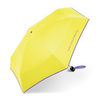 Mini parapluie pliant Benetton jaune soleil